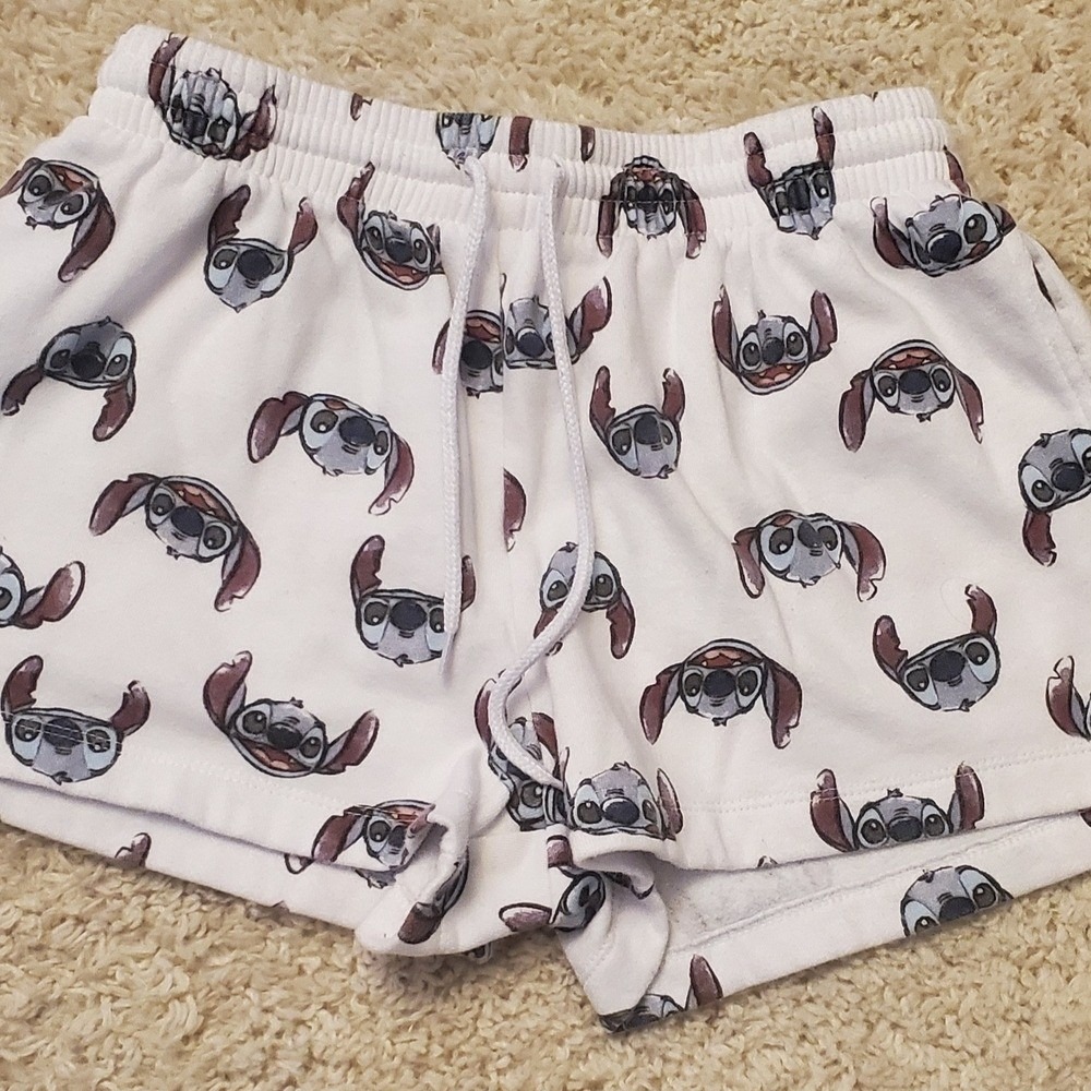 Disney Stitch Character Print Shorts Womens Size Small
